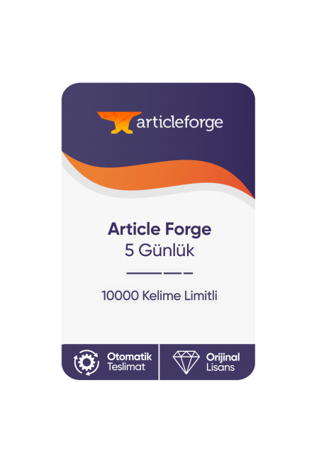 Article Forge – 5 Günlük Ucuz Lisans